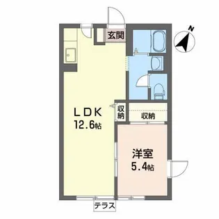 メゾン・グランディアA【1階】の間取り