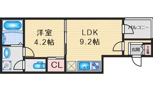 エスポワール中村【1階】の間取り