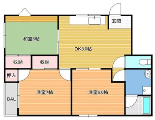 ハイツ四季【2階】の間取り