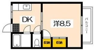 Caim Pine Court楽々園【2階】の間取り