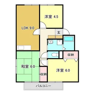 ウィンディア木の丸【1階】の間取り
