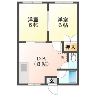 ルミネハイツ小原【1階】の間取り