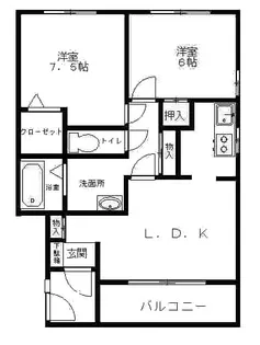 グランディス青木ABC【2階】の間取り