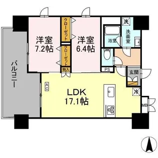 THE Rejuveport KISARAZU【7階】の間取り