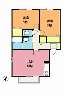ラグランドール弐番館【1階】の間取り