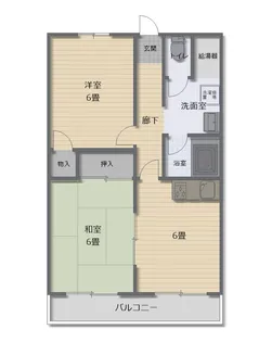 眞宮マンション【4階】の間取り