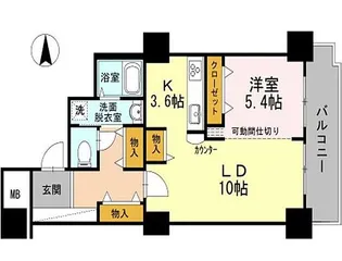 品川シーサイドビュータワー II【28階】の間取り