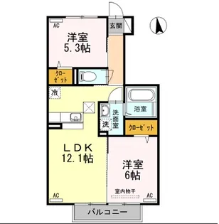 タマリスク【1階】の間取り