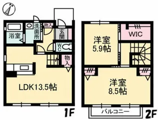 サニーハイツ【1階】の間取り