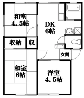 新川ハイツ【1階】の間取り