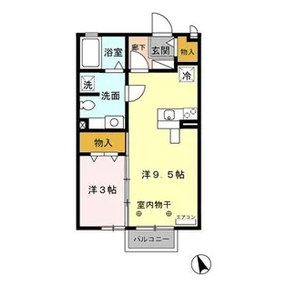 エスポワール川田 B【2階】の間取り