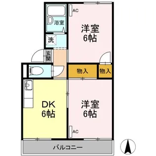 セジュール住吉 A棟【2階】の間取り
