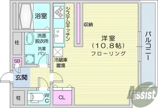 フォンテーヌ守口【3階】の間取り