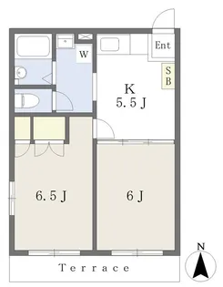コンフォート敷島 B棟【1階】の間取り