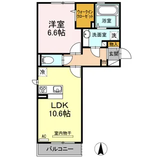 D-room荒井東【2階】の間取り