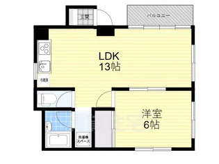 ハイブリッジA【1階】の間取り