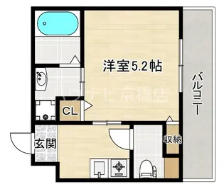 大阪府大阪市旭区赤川2【マンション】の間取り