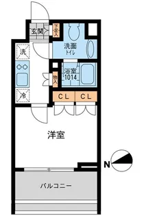 1Kの間取り画像