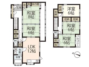 広島県広島市西区己斐上2【一戸建】の間取り