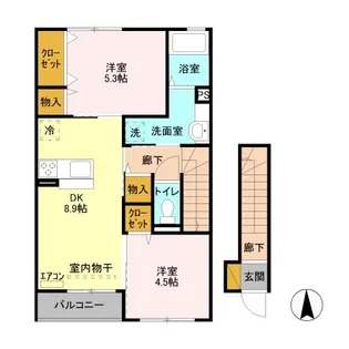 埼玉県本庄市緑3【アパート】の間取り