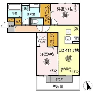 サクシード高浜B【1階】の間取り