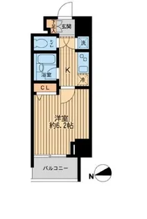 東京都新宿区弁天町【マンション】の間取り