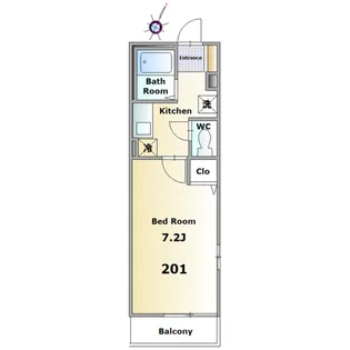 シティハイム アルファ【2階】の間取り