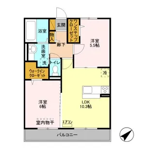埼玉県さいたま市北区本郷町【アパート】の間取り