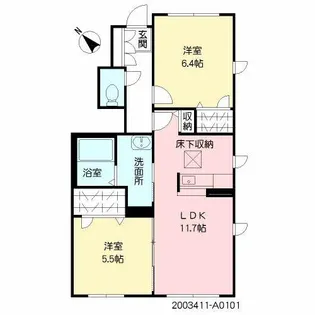 グリナージュアリーナ【1階】の間取り