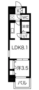 ファステート名古屋駅前アルティス【10階】の間取り