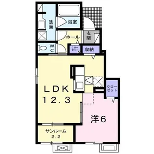 ラ ルミエール I【1階】の間取り