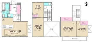 東京都小平市鈴木町2【一戸建】の間取り