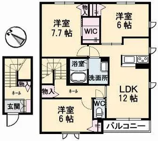 プランドール【2階】の間取り
