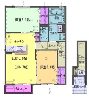 コルトーナH【2階】の間取り