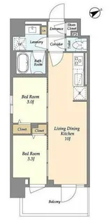 グランカーサ町屋2【4階】の間取り