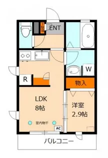 1LDKの間取り画像