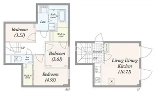 東京都品川区上大崎3【マンション】の間取り