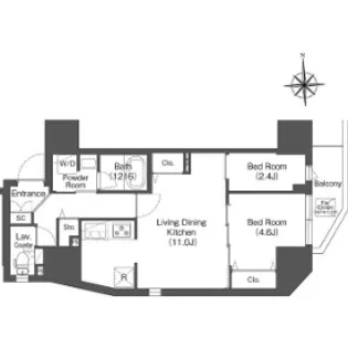 東京都江東区木場5【マンション】の間取り