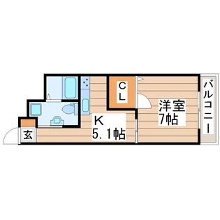 カーサ・アルファ【2階】の間取り