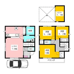 東京都西東京市泉町2【一戸建】の間取り