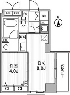 クリオ三田ラ・モード【2階】の間取り