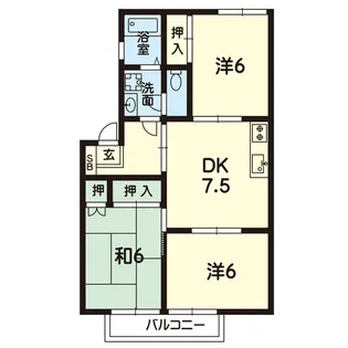 エステートピア改寄【2階】の間取り