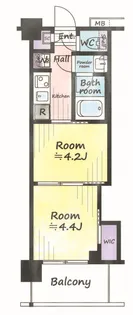 ガーラ・プレシャス四ツ木【4階】の間取り