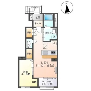 ルーベンス城東【1階】の間取り