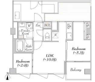 北千住ルーバルマンション【5階】の間取り