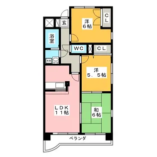 フェリス二本木【5階】の間取り