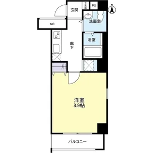 マティエール東梅田【7階】の間取り