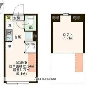 Amen Corner 堀切【2階】の間取り
