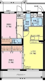サンフローラ【1階】の間取り