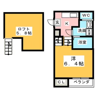 ハーモニーテラス東水切II【1階】の間取り